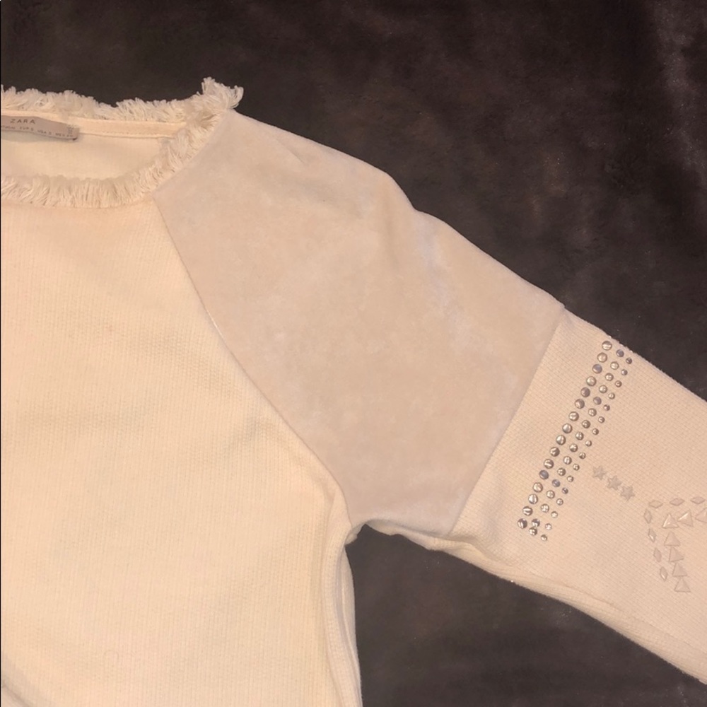 Zara Boho Chic Studded Fringe Pullover - Picture 7 of 8